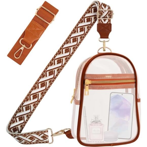 Clear Bag for Stadium Events Approved Concert Travel Outdoors See Through - Picture 1 of 7